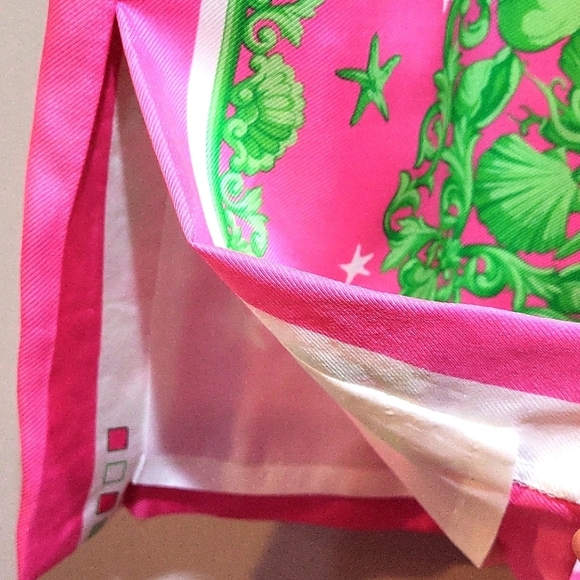 A Perfect Day In Paradise 100% silk shell skirt reminiscent of Lilly Pulitzer - Picture 3 of 5